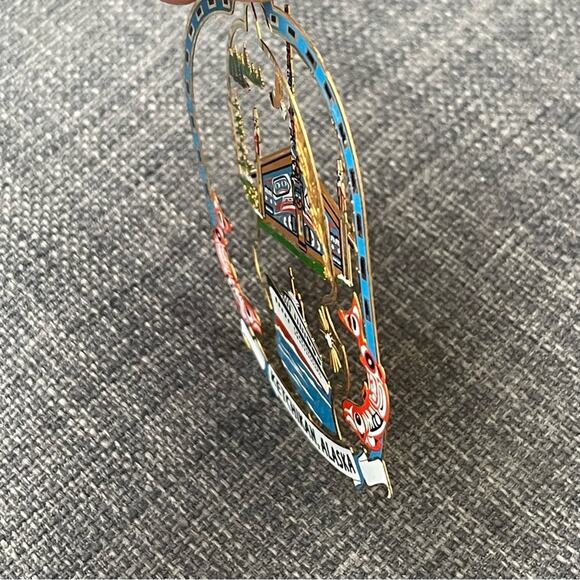 Ketchikan Alaska Brass Ornament Painted - Picture 2 of 4